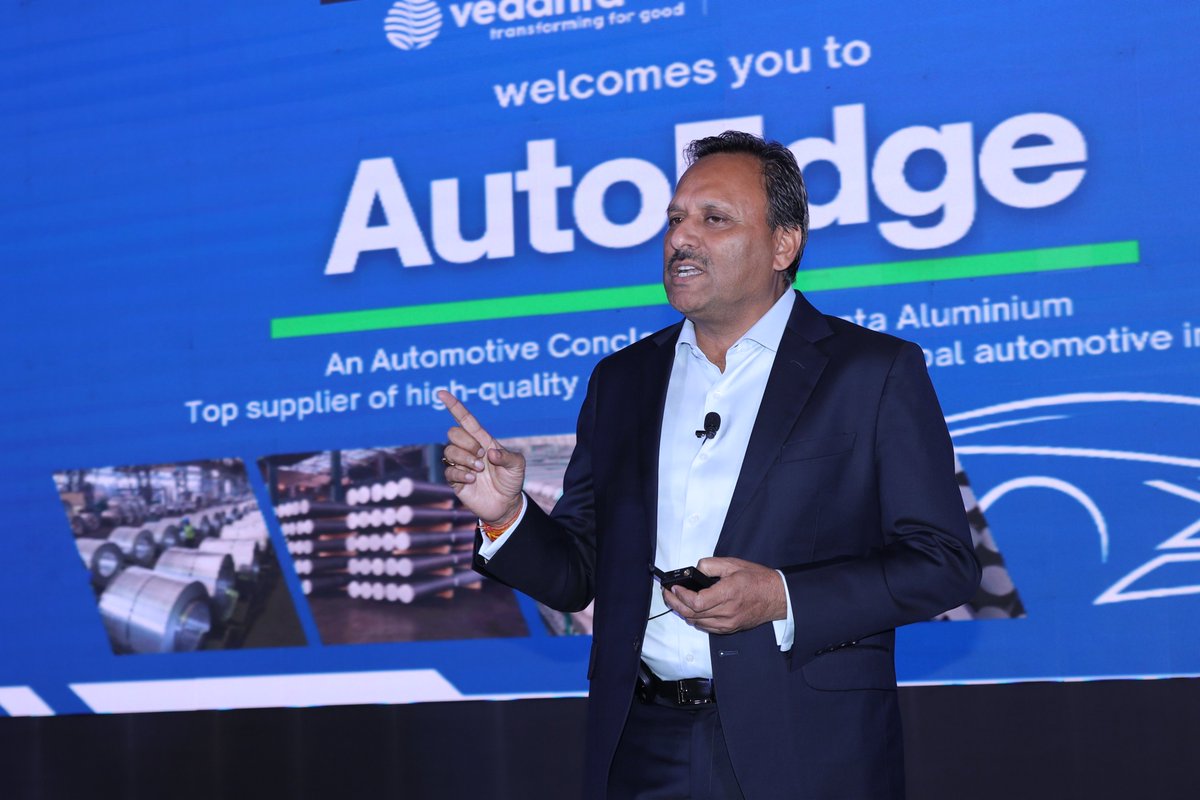 VedantaAluminum's tweet photo. In our ongoing pursuit to serve our customers better, we hosted key players from the global #automotive industry at Vedanta #AutoEdge 2024, our flagship #automotive conclave. 

#Vedanta #Aluminium #GreenAluminium #MetalOfTheFuture https://t.co/Y3aYZSesJz