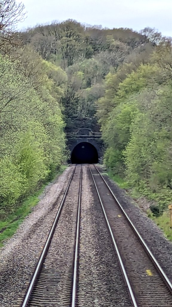 Disley Tunnel is so straight that even at 2 miles, 346 yards, you can see the other end!