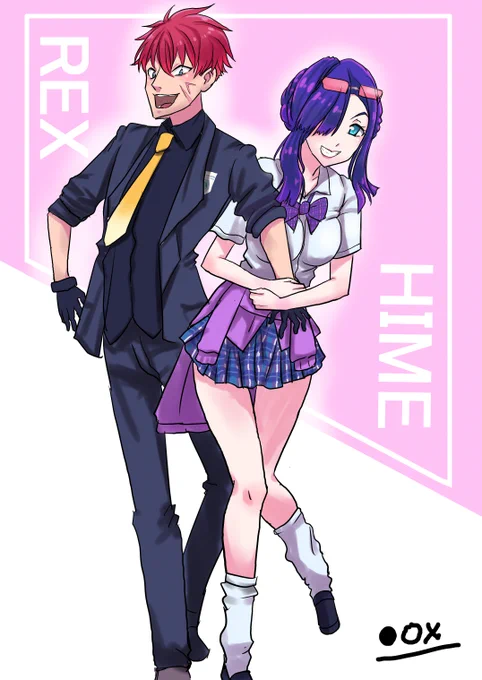 ギャルひめさんとちょっと気持ち悪いガ・・・レックスさんv('∀`) #GRIDMAN_UNIVERSE