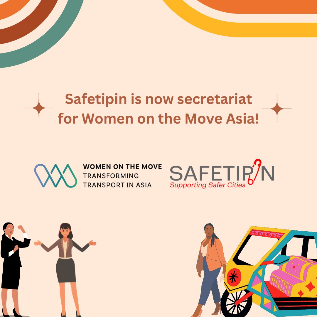 🌟 Big Announcement! 🌟

Exciting news: Safetipin is now secretariat for Women on the Move Asia! 🚀

Our mission? To oversee network operations and enhance visibility, connecting women in transport across Asia. 💪 

Stay tuned for events and updates! 🎉

@safetipinapp <a href="/giz_gmbh/">GIZ</a>