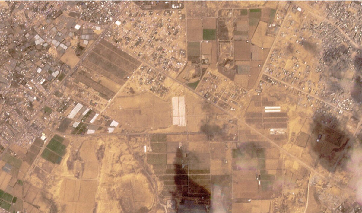 🚨BREAKING: Rafah assault imminent‼️ Times of Israel reports, backed by satellite imagery below, that the #IDF is erecting tents in #KhanYounis ahead of the onslaught. Israeli officials warn the operation could span 6-7 weeks. #Gaza #Israel #Rafah #GazaGenocide‌