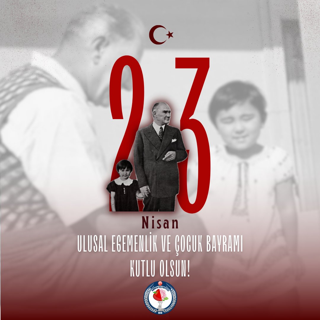 Ulu Önderimiz Gazi Mustafa Kemal Atatürk'ün dünya çocuklarına armağan ettiği 23 Nisan Ulusal Egemenlik ve Çocuk Bayramımız kutlu olsun!