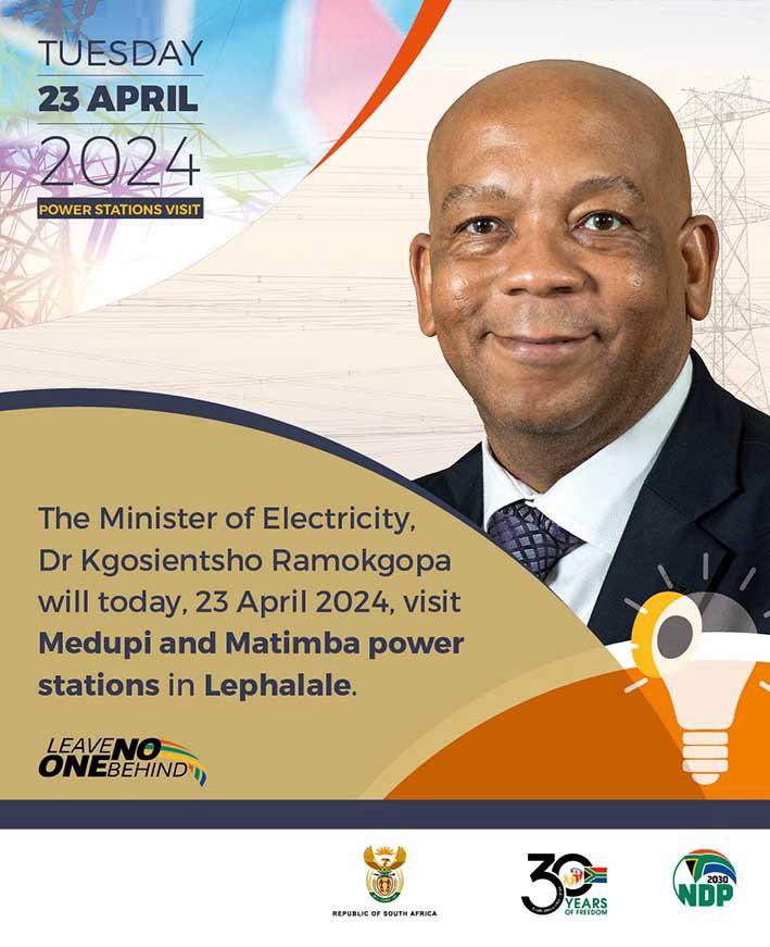 Today we are visiting Medupi and Matimba power stations in Lephalale. The visit will commence at Medupi power station where we will inspect progress on the installation of a second hand Stator which was procured from the Netherlands to refurbish unit 4.