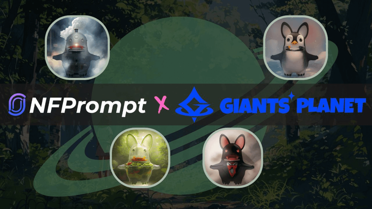An exciting collaboration begins! @Giants_Planet collaborates with @NFPrompt for an exciting and rewarding AIGC campaign. Let your creativity takeover as you imagine to life your own Giants that will populate in the Giants Planet Game. 🗓 23 April 2024 to 04 May 2024 🎁 $1000