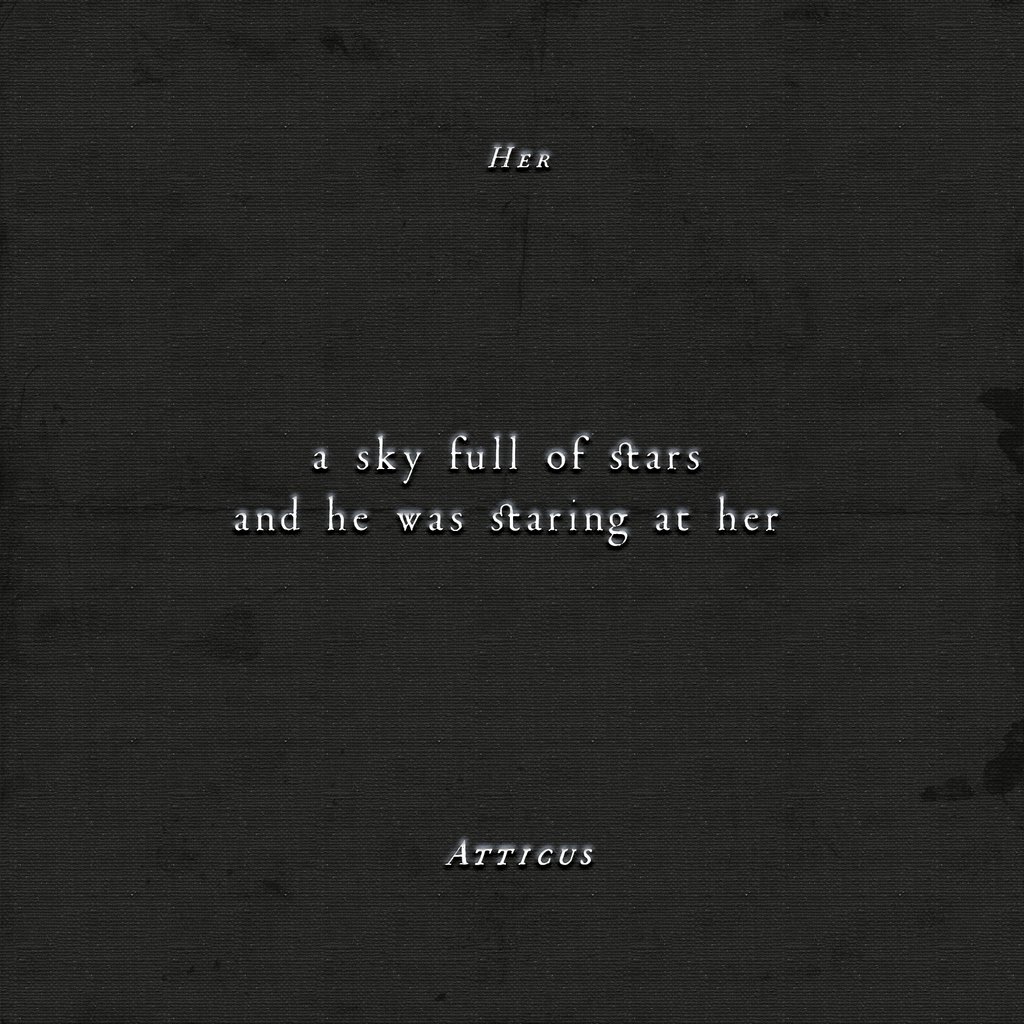 atticuspoetry's tweet photo. He was staring at her ✨  Xx https://t.co/jI8atFzpyB