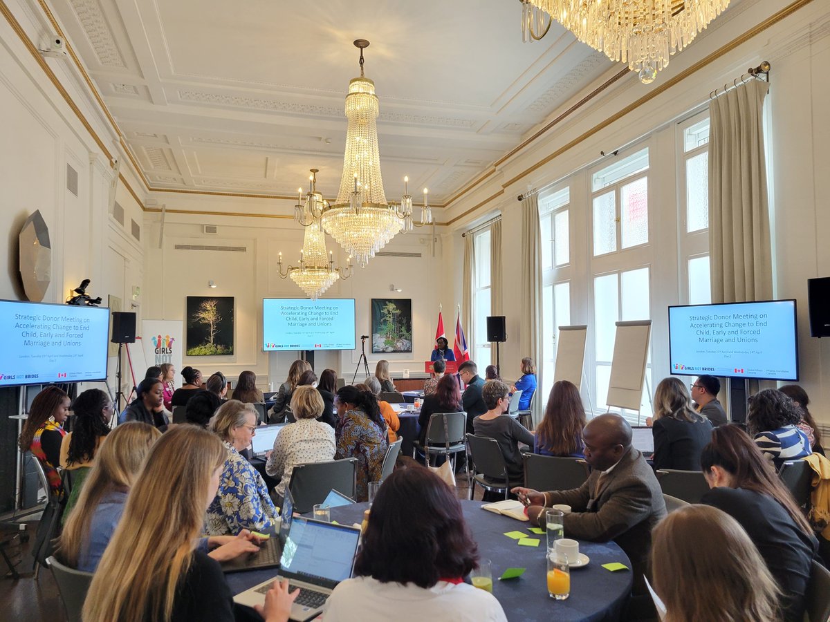 A pleasure to co-host a conference with @GirlsNotBrides at #CanadaHouse today. Together we have made significant progress to #EndChildMarriage, but challenges remain. It's more important than ever to continue working with all partners to protect women and girls' rights.