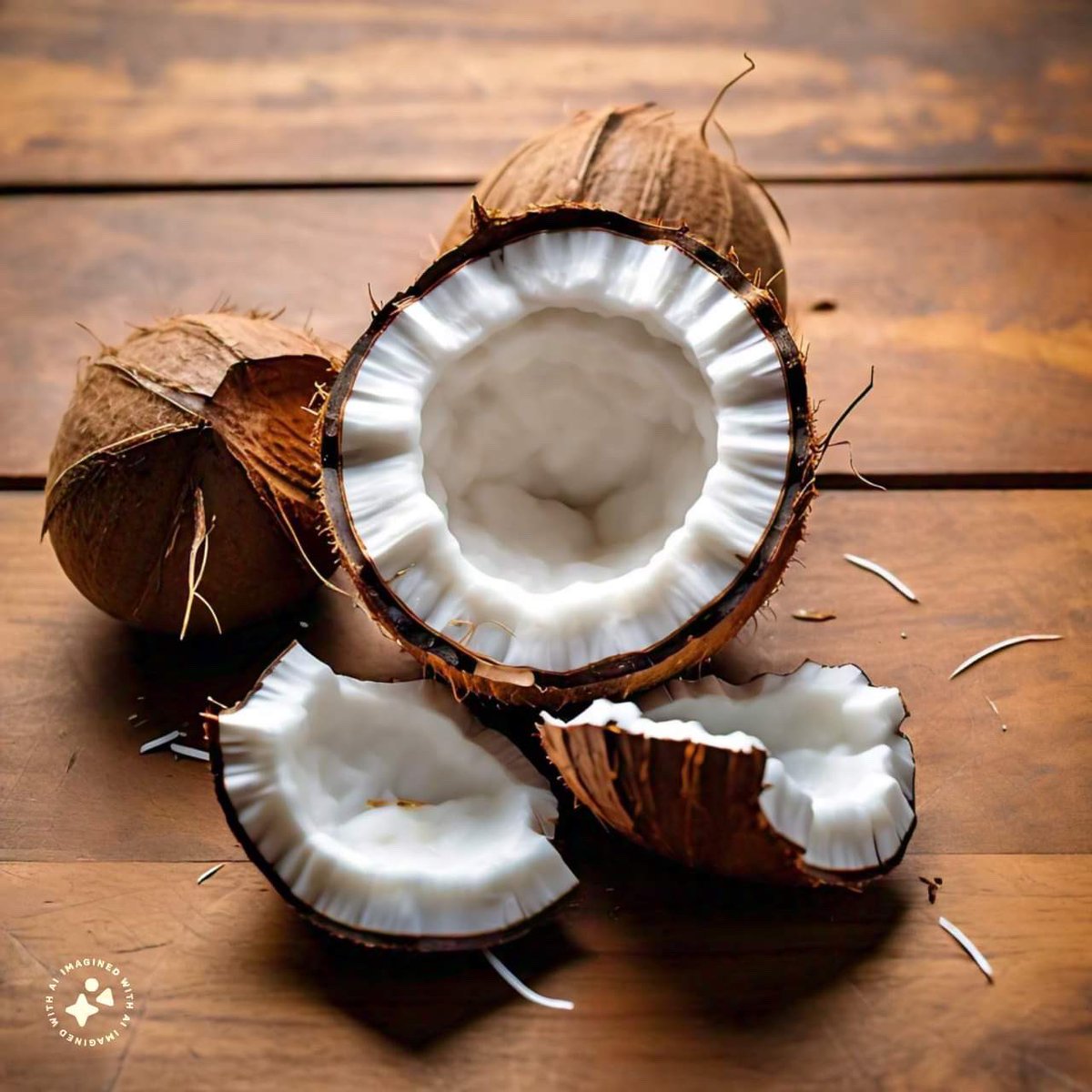 10 Health benefits of a Coconut:

1. Hydration: Coconut water is a natural electrolyte-rich drink that helps keep you hydrated.

2. Heart health: Coconut contains healthy fats that can support heart health by increasing good cholesterol levels (HDL) and reducing bad cholesterol