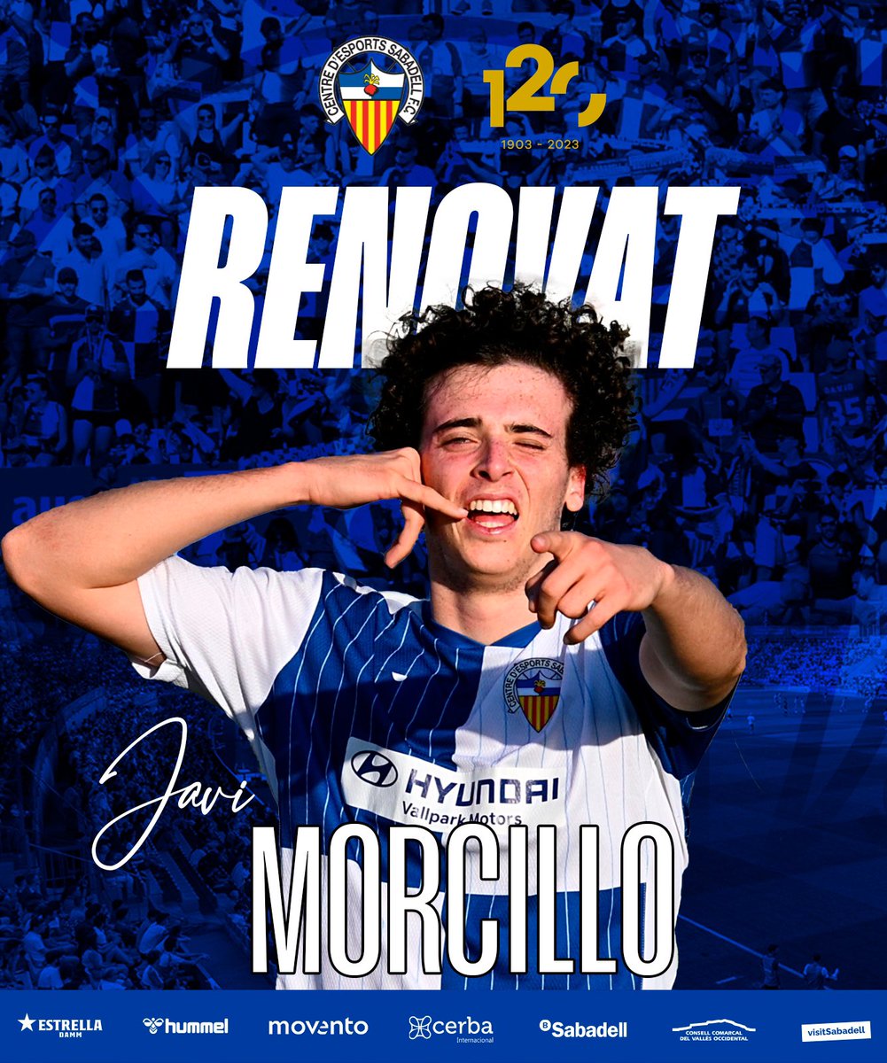CESabadell's tweet photo. 🚨 𝐎𝐅𝐈𝐂𝐈𝐀𝐋 | Javi Morcillo renova amb el @CESabadell fins al 2️⃣0️⃣2️⃣7️⃣

💪🏻 Debut amb el primer equip sent juvenil de segon any!

🔝 Peça fonamental del Juvenil ‘A’ 

💙 Orgull #FutBaseCES🤍

🔗 https://t.co/Gp829MVfoo

👏🏻 Enhorabona, Javi!

#EscollimElSabadell https://t.co/5l9khUKBwh
