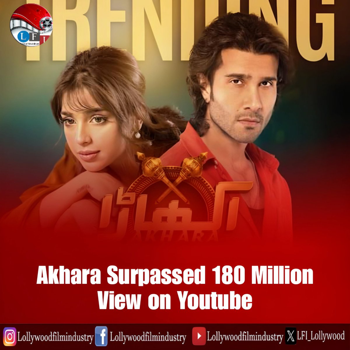 Feroze Khan and Sonya Hussain Starrer 'Akhara' is not holding back and Creating further benchmark for Green Entertainment as drama hit 180 Million Views on Youtube.

#FerozeKhan #sonyahussyn 
#dramas #lolywood 
#LollywoodFilmindustry
