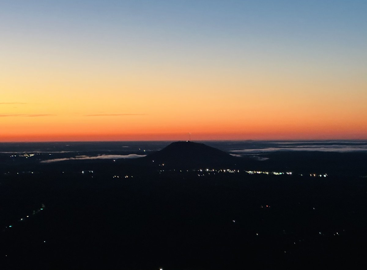 Sunrise over the ground fog at the foot of @StoneMtnPark @wsbradio #SkyCopter @wsbtv #CaptnCam