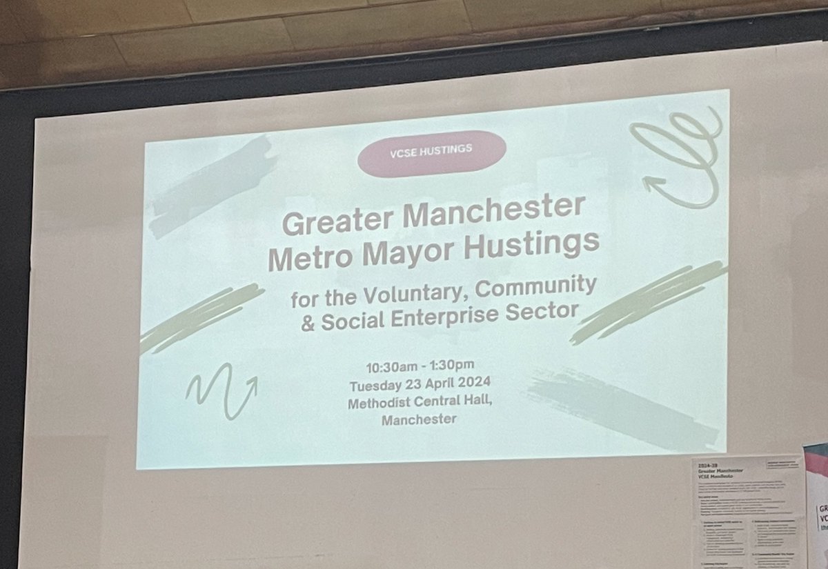 Great to be at the GM Metro Mayor Hustings today to represent @TLC_Charity hosted by @VCSELeadersGM. Interested to hear more about how candidates want to support and engage with our fabulous sector #gmVCSEhust24
