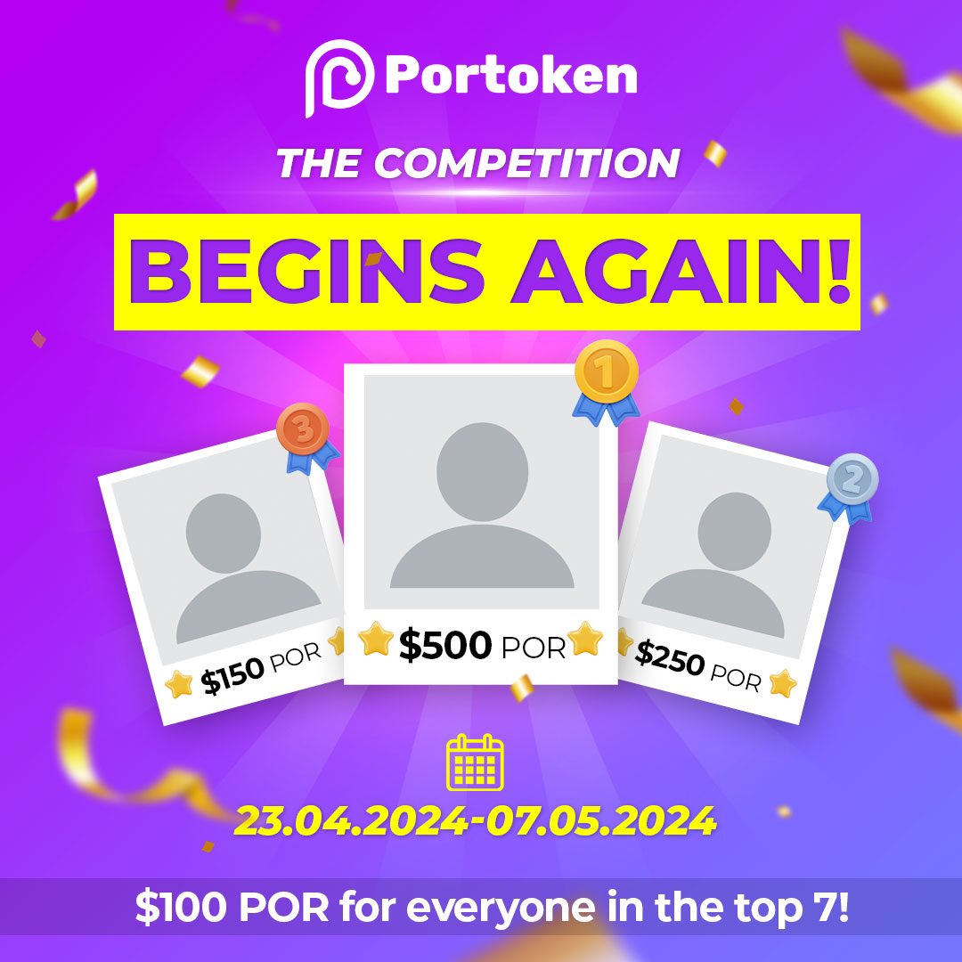 The big competition starts again today! 🤩🔥The grand prize is $500! Additionally, $100 POR will be given to everyone in the top 10 in the competition. Don't forget to read the competition rules in detail, download and play P2E games now!