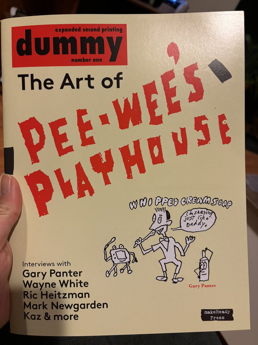 Just got this from @DummyZine This caught my eye since I’m such a huge fan of #peeweeherman and #peeweesplayhouse. Loved reading about the making of the show and the stories behind the art. Go check them out. Very well written and thorough.