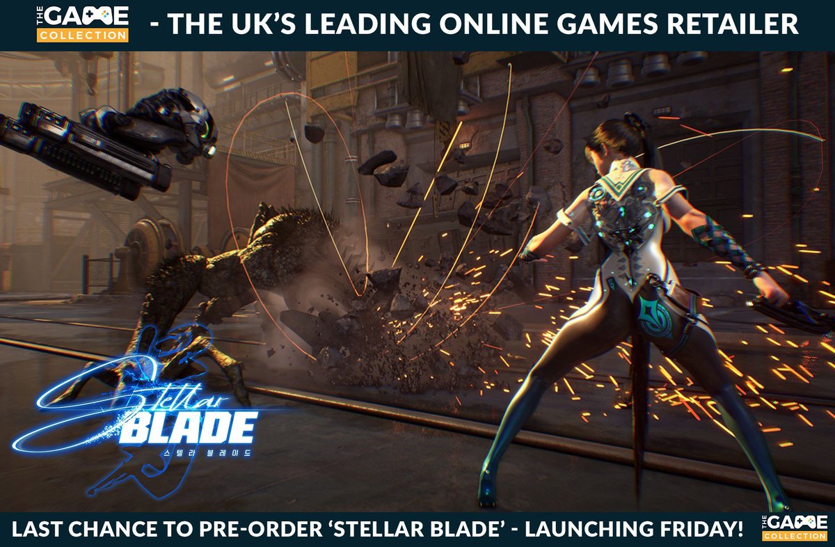 IT'S ALMOST 'STELLAR BLADE' EVE... Save humankind by reclaiming the planet from the Naytiba this FRIDAY! This is your last chance to pre-order 'Stellar Blade' & unravel the mysteries of Earth’s downfall at launch! £64.95 on PS5 at TGC! 💫 buff.ly/3vTTfJ2