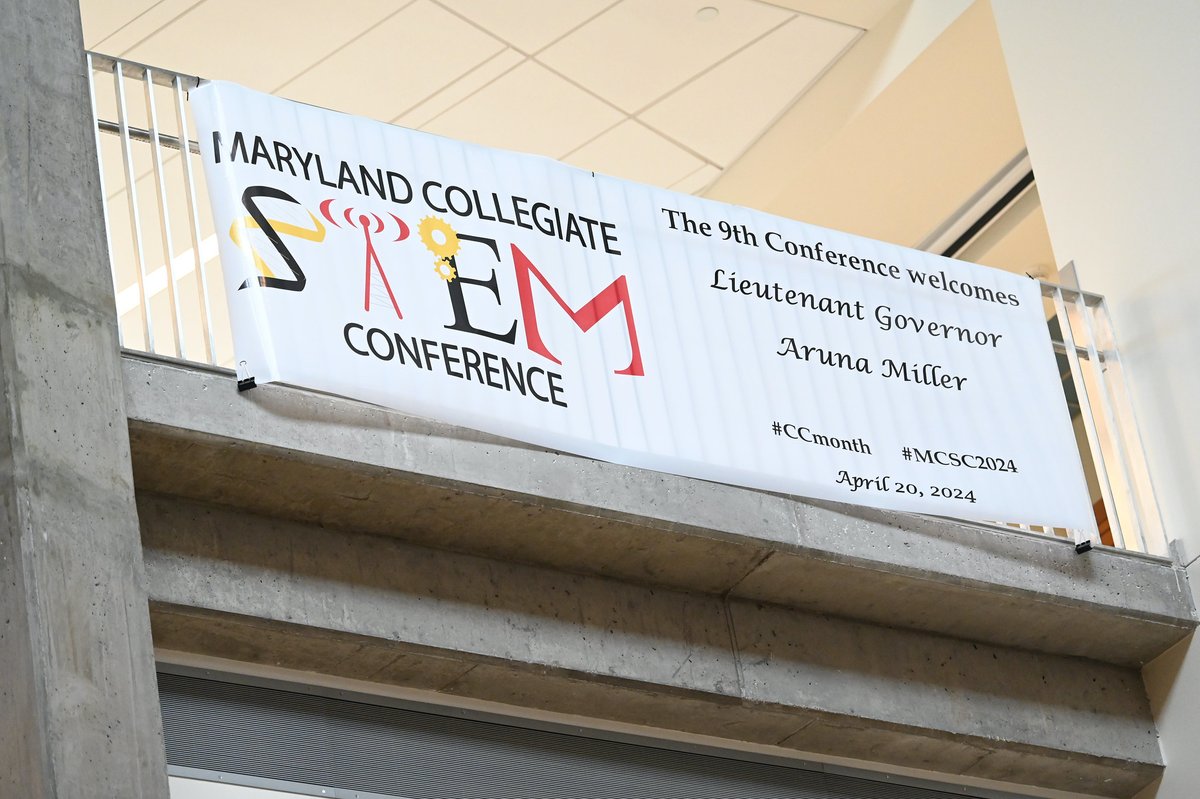 arunamiller's tweet photo. Attending the Maryland Collegiate STEM Conference, representing community colleges statewide. The students' creativity reinforced my confidence in Maryland's promising future as a leader in technology. Thank you @dr_raza_khan for fostering an environment for student innovation. https://t.co/UjQTzBvvVc