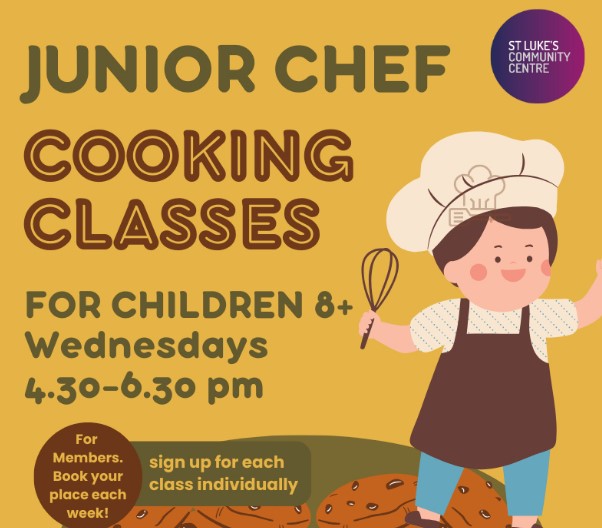Got a child who's a budding chef? We have more places on our popular #JuniorChefs class every Wednesday 4.30-6.30pm in our Cookery School. Members can sign up online #southislington #ec1 #buddingchef #juniorcooks slpt.org.uk/our-events/coo…