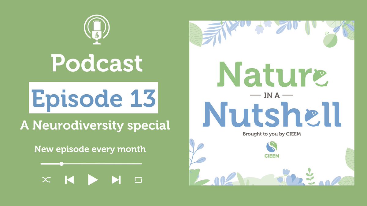 Episode 13 of Nature In A Nutshell is OUT NOW! This episode covers neurodiversity in the environmental management sector with special guests Helen Musgrove from @LexxicLtd and Lea Nightingale. Listen now on Spotify, Apple Podcasts and our website ➡️ cieem.net/i-am/nature-in…