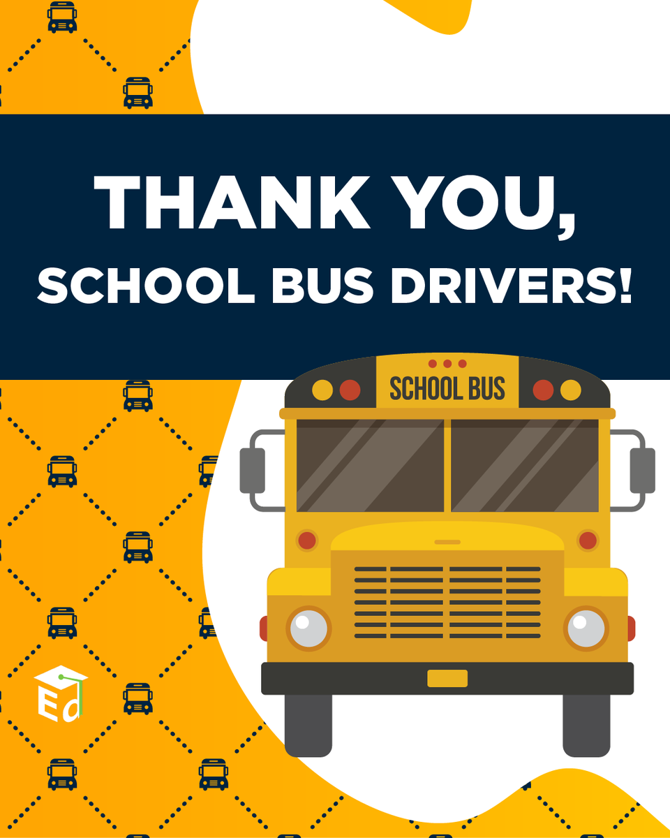 Happy #SchoolBusDriversDay to all the skilled & caring school bus drivers who safely shuttle students to and from school, field trips, & afterschool activities.

So when you pick up and drop off at the bus stop today, remember: Thank your school bus driver!