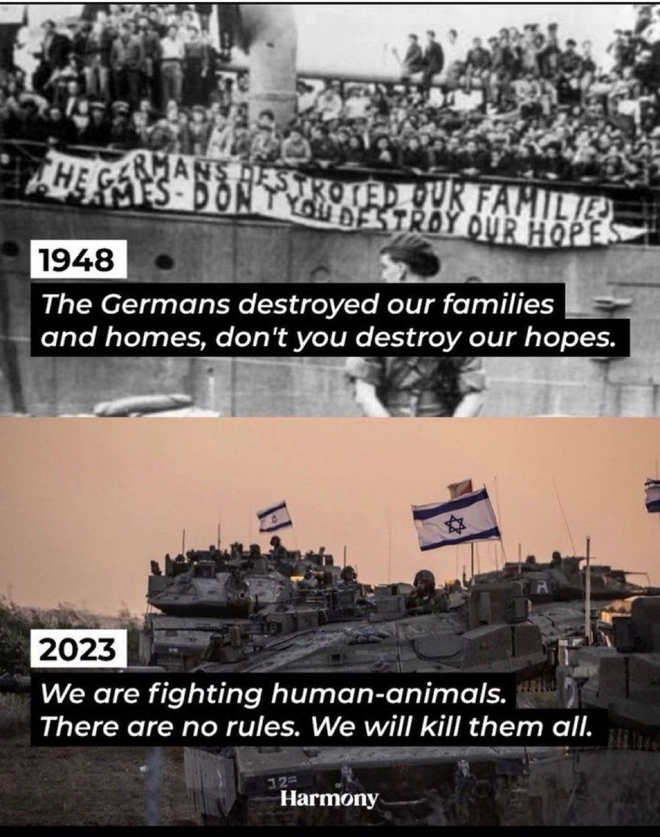 Israeli have become exactly what they once fled from;

Genocidal Warmongering Fascists.
