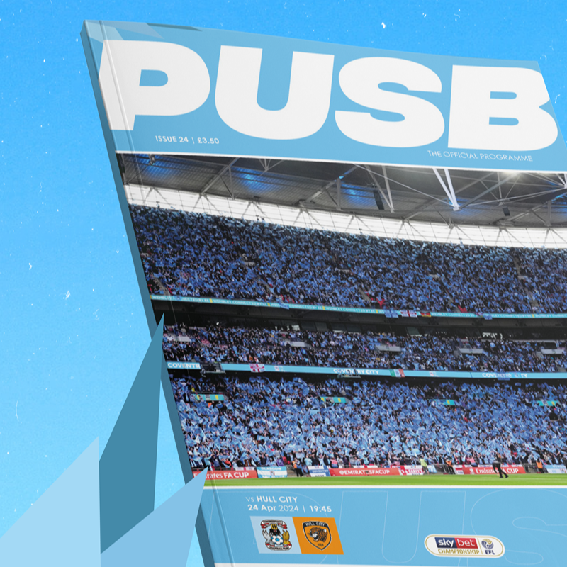 CoventryCityFC's tweet photo. 📖 A special edition of Matchday Programme PUSB is available to buy for Wednesday's game. #PUSB