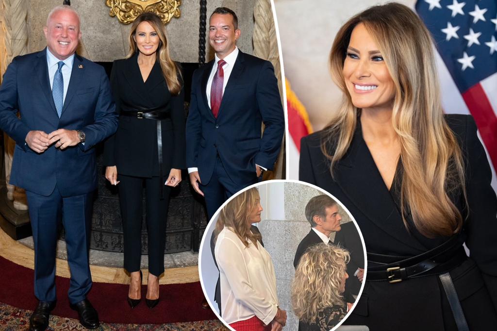 EXCLUSIVE: Melania Trump welcomes Caitlyn Jenner, Dr. Oz and more to Log Cabin Republicans fundraiser at Mar-a-Lago trib.al/8ZjatfH