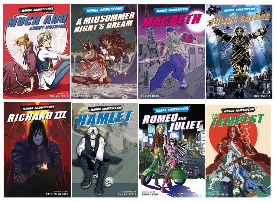 Today is #NationalShakespeareDay !

Check out the titles below to see Shakespeare in a whole new way - in MANGA!
We also have the more traditional forms too - all across your TSCG Libraries