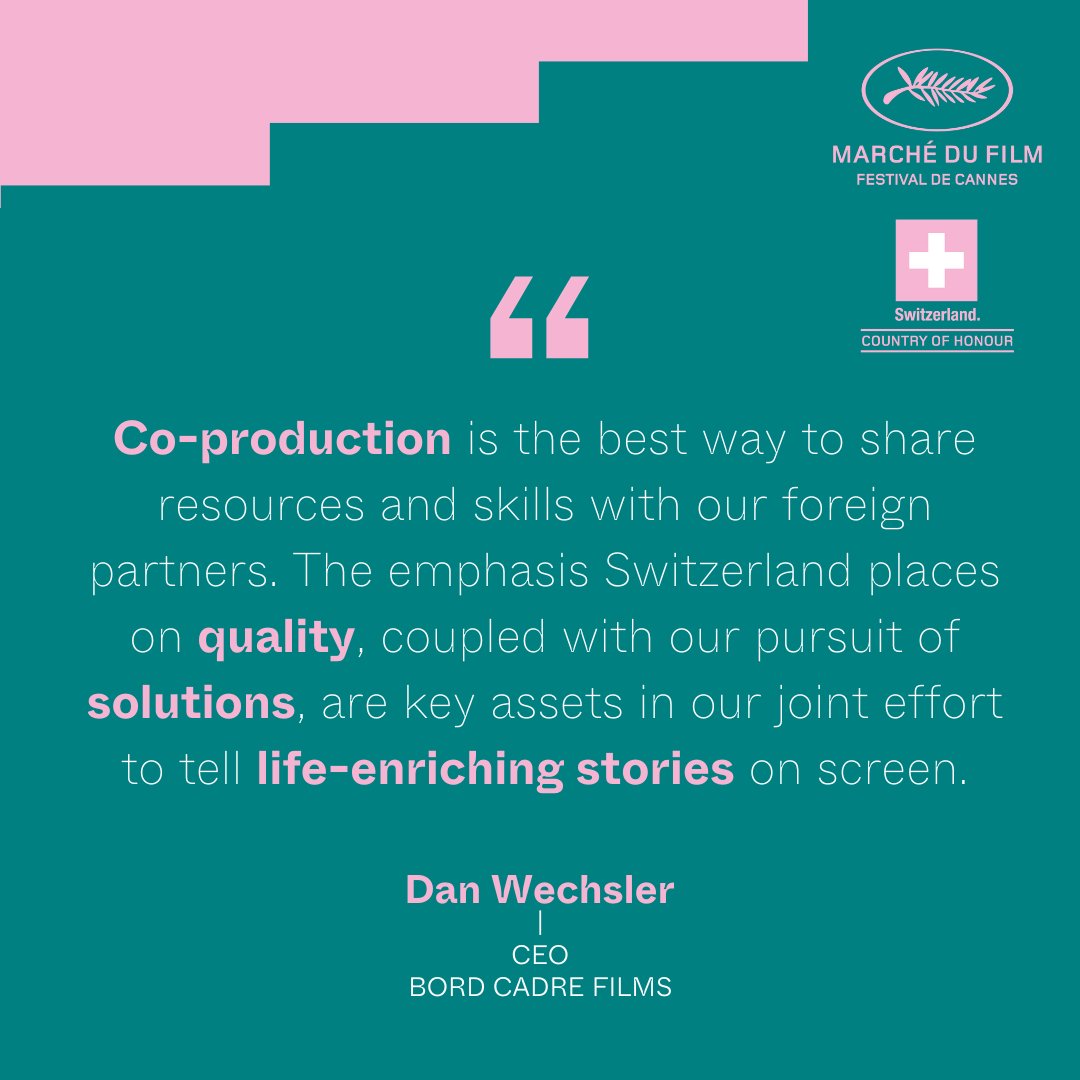 Marché du Film (@mdf_cannes) on Twitter photo 🗨️ Dan Wechsler, a Cannes regular and founder of Geneva-based Bord Cadre Films, highlights the spirit of Swiss excellence and collaboration! 🇨🇭🤝 Learn more about #SwitzerlandCountryOfHonour ➡️ i.mtr.cool/eavlvrpovw
<a href="/SWISS_FILMS/">SWISS FILMS</a> <a href="/SRGSSR/">SRG SSR</a> <a href="/BAK_OFC_UFC/">BAK – OFC – UFC</a> 🗨️ Dan Wechsler, a Cannes regular and founder of Geneva-based Bord Cadre Films, highlights the spirit of Swiss excellence and collaboration! 🇨🇭🤝 Learn more about #SwitzerlandCountryOfHonour ➡️ i.mtr.cool/eavlvrpovw
<a href="/SWISS_FILMS/">SWISS FILMS</a> <a href="/SRGSSR/">SRG SSR</a> <a href="/BAK_OFC_UFC/">BAK – OFC – UFC</a>