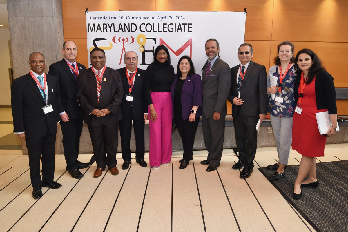 arunamiller's tweet photo. Attending the Maryland Collegiate STEM Conference, representing community colleges statewide. The students' creativity reinforced my confidence in Maryland's promising future as a leader in technology. Thank you @dr_raza_khan for fostering an environment for student innovation. https://t.co/UjQTzBvvVc