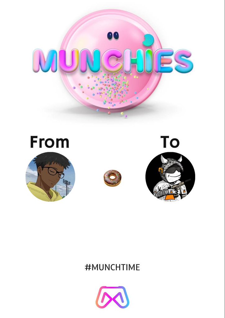 What a yummy day 🍩 I just got @Munchies_Art 🥹 Big shoutout to @davincithreads @sugarspicysauce and @web3ascend It’s #MunchTime 😋 Let’s roll