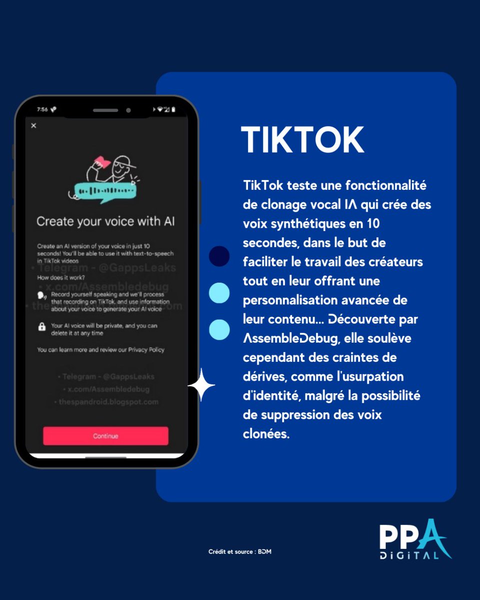 PPADigitalFr's tweet photo. Retour sur l'actualité du digital avec notre minute geek ! 🌐💡

➡️ Au programme cette semaine, on explore les nouveautés sur les réseaux sociaux suivants : TIKTOK, TWITCH et LINKEDIN... 

#PPADIGITAL #BeDigital #Actu #tiktok #twitch #linkedin #IA #digital https://t.co/uxW7zlVRwv