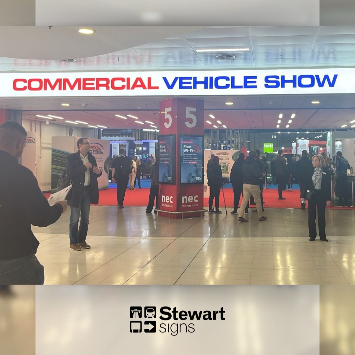 We're here! Join us in The EV Café Village at @TheCVShow.

Our team is ready to chat and share insights during the next two days at the three-day event in Birmingham!

#StewartSigns #CVShow #EVCafe #VehicleBranding #CommercialVehicleShow #Fleet #Livery