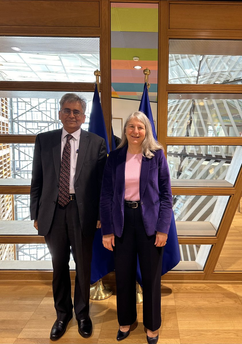 Amb @AmbSaurabhKumar had a cordial meeting with Ms Thérèse Blanchet, Secretary General of the Council of European Union & European Council @EUCouncilPress today. Discussed closer cooperation under 🇮🇳🇪🇺 Strategic Partnership& high-level exchanges including the next India EU Summit