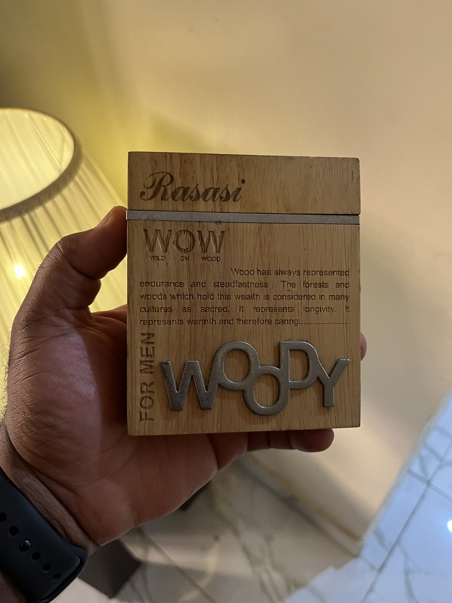 Smell described just as bottle says..WOW!! One of my best woody fragrances. RASASI WOW ( Wild On Wood) #SOTD