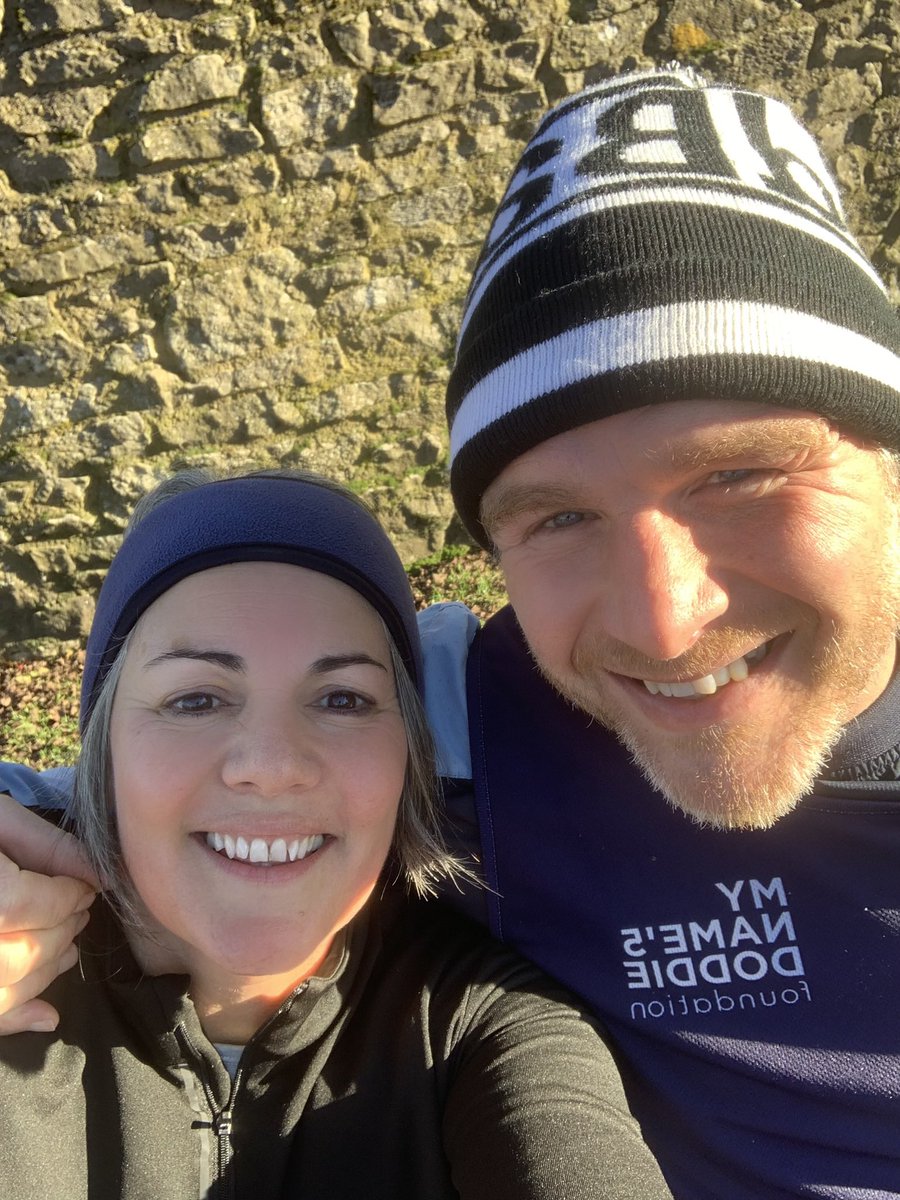 I have to thank my wonderful Ben who kept me motivated, kept me upbeat and more importantly believed in me ! Ben has run every day for over 1500 days to keep raising awareness of @mnd @MNDoddie5 he is a legend 🧡💙 #teamMnd ##wadeyruns4mnd