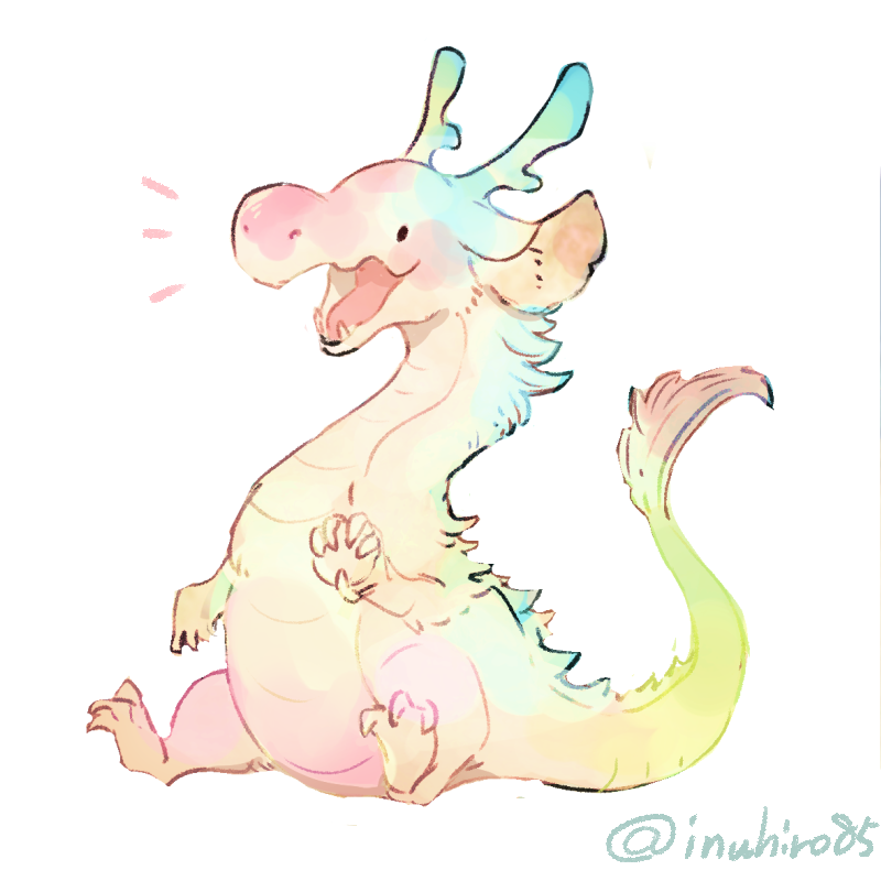 「 #ドラゴンの日 」|いぬひろ🍤やせいのエビフライ発売中🐉🐈ドラ猫書籍化決定のイラスト