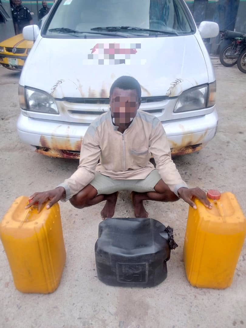 Enyi Emmanuel went to a filling station at Ile Zik in a Sienna, filled his kegs with diesel worth N120,000 and asked the attendant to go get the POS terminal. He then zoomed off. Alarm was raised. He abandoned the vehicle and ran away upon sighting a police patrol team on