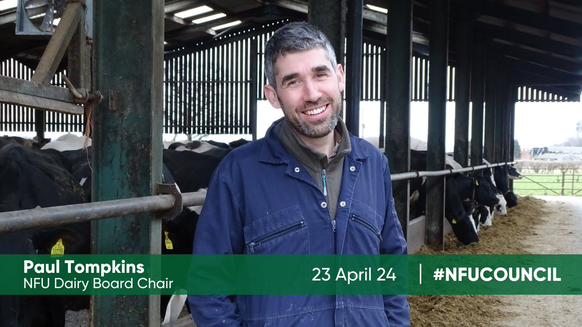 Newley-elected Yorkshire dairy farmer Paul Tompkins (@Southacrefarm) introduces himself at his first #NFUCouncil as @NFU_Dairy board chair and touches upon his journey so far. Find out more about NFU Dairy Board Chair👉nfuonline.com/updates-and-in…