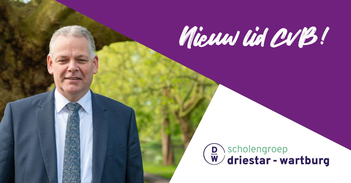 Leendert van der Ham treedt m.i.v. het nieuwe schooljaar toe tot het College van Bestuur van Scholengroep Driestar-Wartburg. Van der Ham is op dit moment schooldirecteur van Driestar Gouda PrO vmbo. Het volledige bericht leest u op onze website: driestarwartburg.nl/actueel/nieuws…