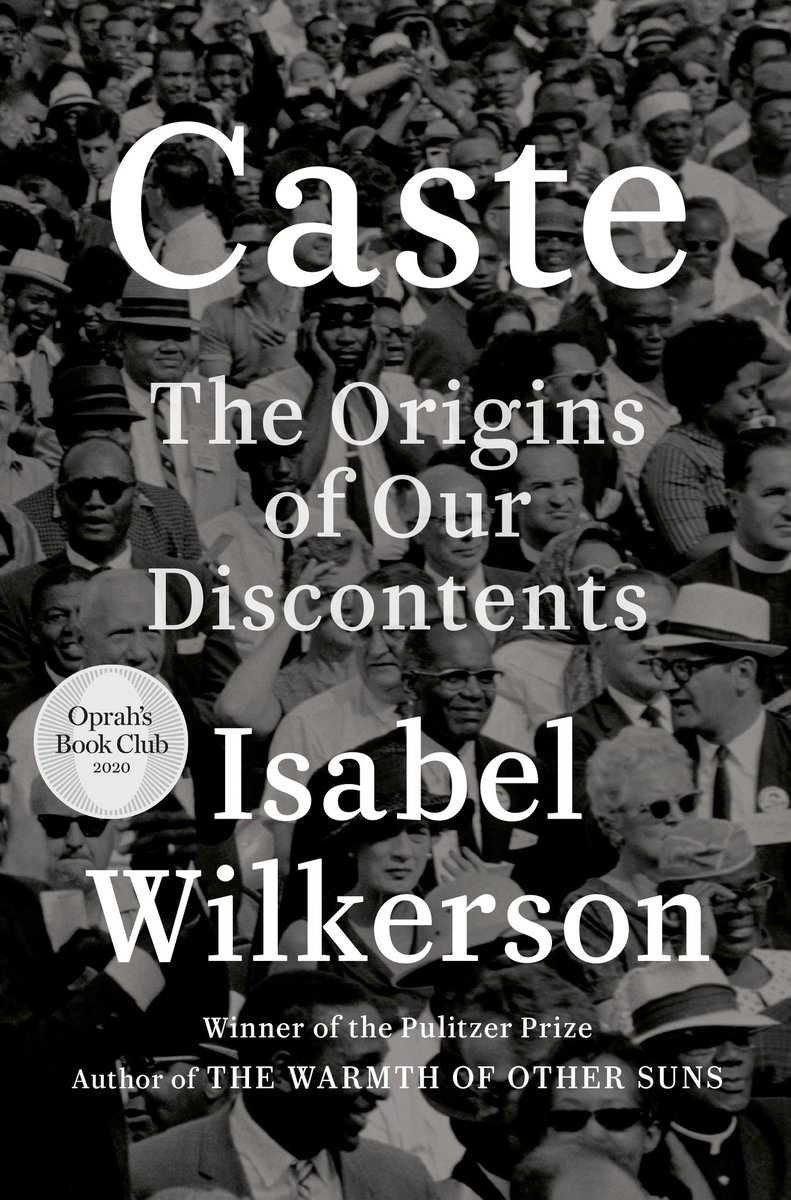 A propósito del día que Interncional del libro me permito recomendarles el libro que estoy leyendo actualmente, Castas de @Isabelwilkerson. 

La autora examina el sistema de castas que ha moldeado a Estados Unidos.