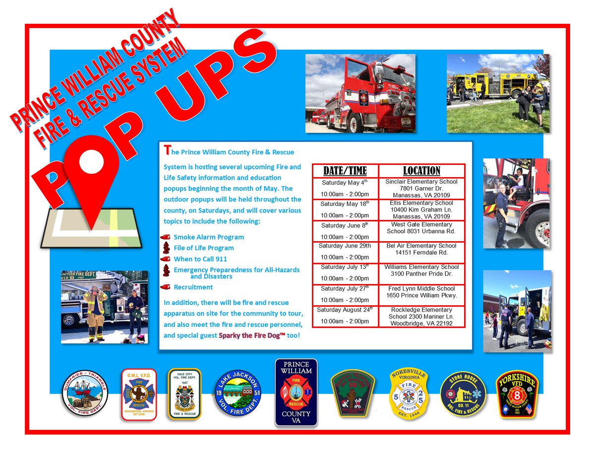 Fire & Life Safety Information & Education Popup Events