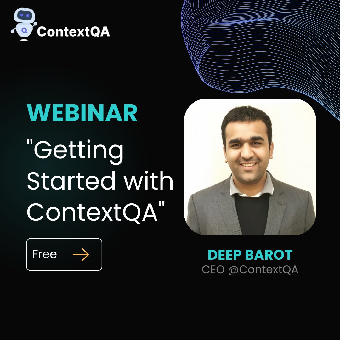 🚀Ready to streamline your testing process? Join us for our 'Getting Started with ContextQA' webinar on April 25th, 5:30 PM IST. Don’t miss out!🚀

🔗 Click here to join:
us06web.zoom.us/j/85740372129?…

📧 Questions? Email sales@contextqa.com

#Webinar #ContextQA #AutomationTesting
