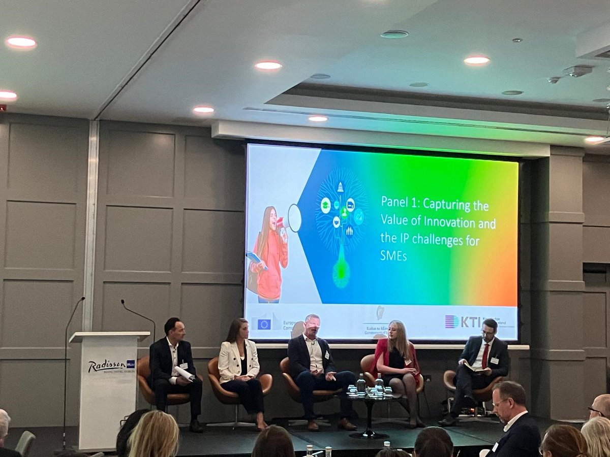 Very interesting Panel Discussion on Capturing the Value of Innovation and IP Challenges for SMEs. Thank you to our Chair @EI_JDoyle and Judi O'Malley, Frank Smith and Bronagh O'Sullivan for their valuable insights.