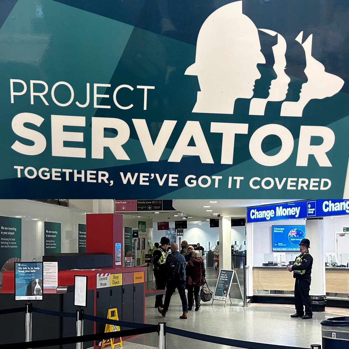 Our #ProjectServator officers often work with other police teams to share ways of working & help each other to maximise what we do, with more 👀 &👂to keep you safe!

Today we've been working with @EMAPolice Safer Airport Team 👮🏼‍♀️today at @EMAirport ✈️🚄

#TogetherWeveGotItCovered