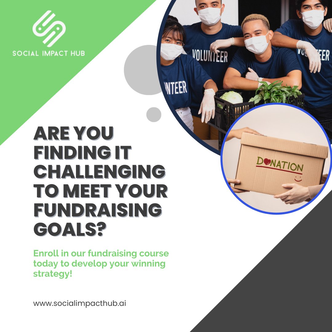 5 Reasons Your Nonprofit Isn't Hitting Fundraising Goals:
Unclear Messaging
Ineffective Outreach
Limited Donor Engagement
Lack of Strategic Planning
Inconsistent Follow-Up
Turn things around with our online course socialimpacthub.ai 
#NonprofitSuccess #FundraisingHacks