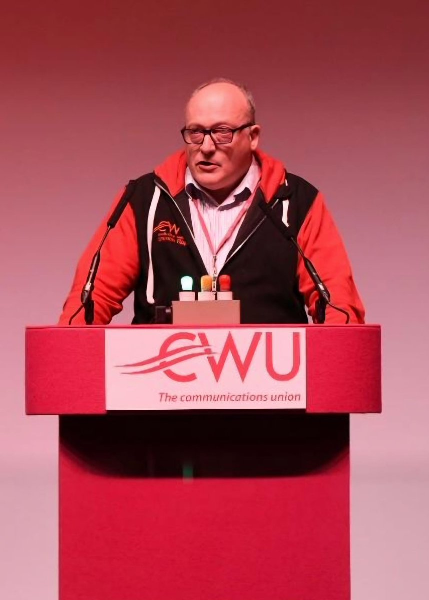 SECCWUTEL's tweet photo. #SEC #CWU24 @CWUnews 
Mr.T expressing our concern about A.I. systems in our workplaces, going down fighting ✊🏼 https://t.co/Ak5wrOopGd