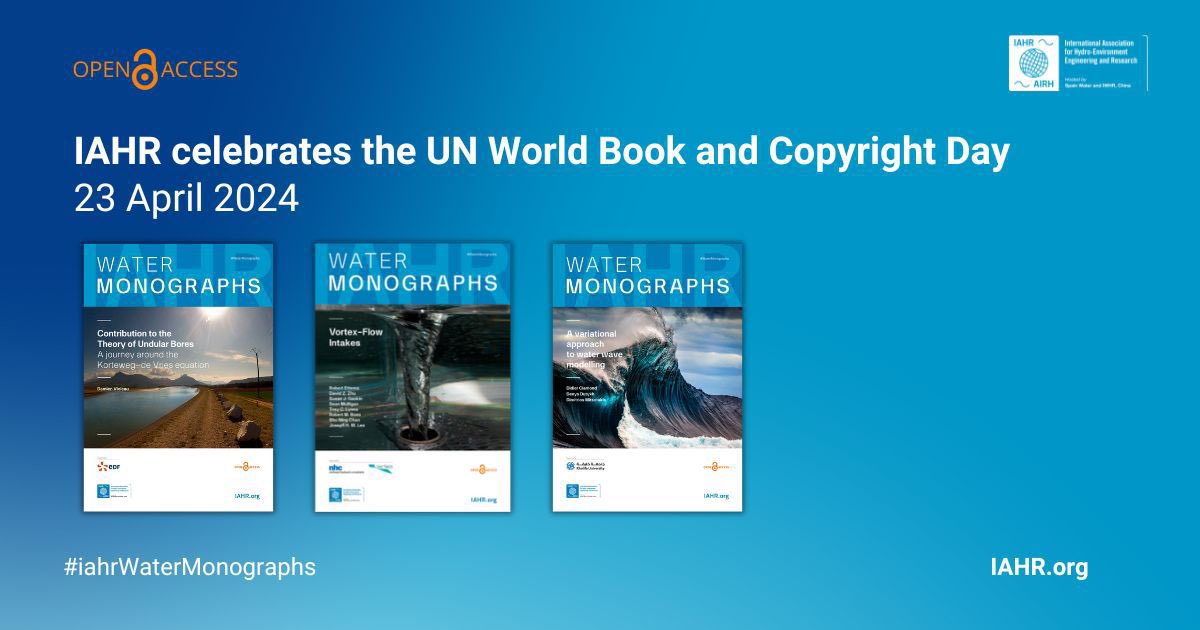 Celebrate #WorldBookDay with IAHR! Check out their Water Monograph Series, offering key research for hydro-environmental engineering and more since 1984. Accessible to all! #IAHR #Science #Engineering #Sustainability