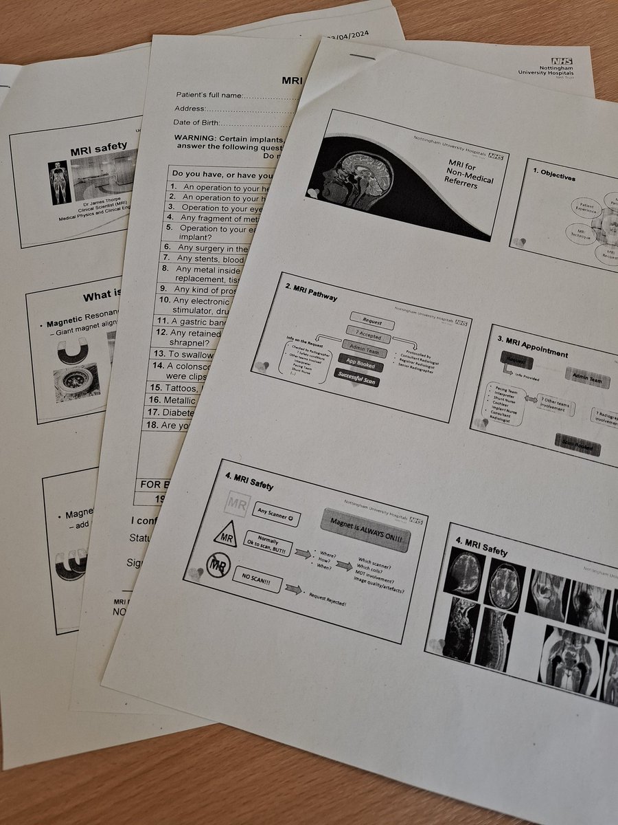 Thanks to @NUHRadiology for MRI safety training today. A really interesting and useful session allowing the ACCP team to be independant in their MRI requests.