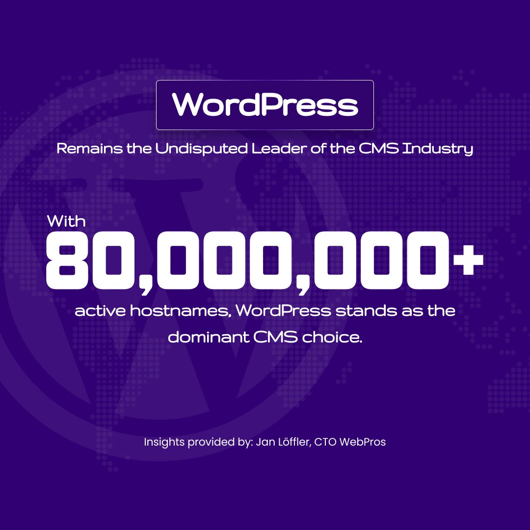 Hostingseekers1's tweet photo. Dive into stats and sessions at CloudFest 2024 with Jan Loffler, CTO of WebPros, to see how WordPress is dominating the CMS Industry. 🌍

Don't miss out, read now👉🏻https://t.co/5qvwmXo0tN

@cloudfest 
@chris_hosting 
@jlsoft2 

#cloudfest2024 #hostingseekers #webpros #cloudfest https://t.co/99ZUXCh5Lf