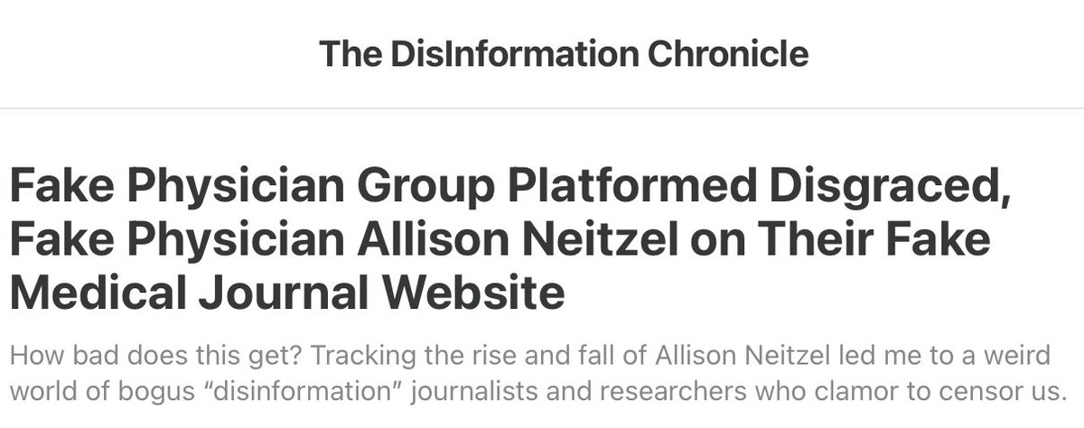 When I contacted @medpagetoday EIC @jeremyfaust if platforming a fake physician met publishing standards, he didn't respond. Former MedPage Today EIC @MartyMakary: “It’s very disturbing but I’m sad to say I’m not surprised.” disinformationchronicle.substack.com/p/fake-physici…