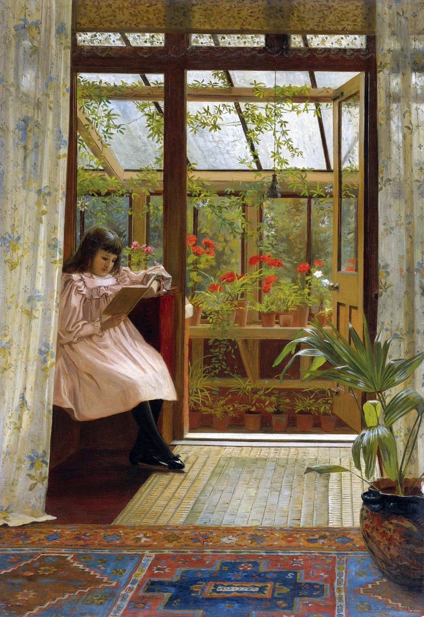 'Un rincón acogedor', de la pintora británica Edith Hayllar (1860–1948).